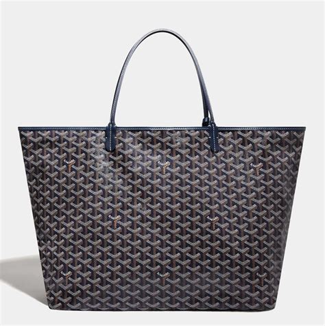 dark blue goyard tote|navy blue Goyard tote.